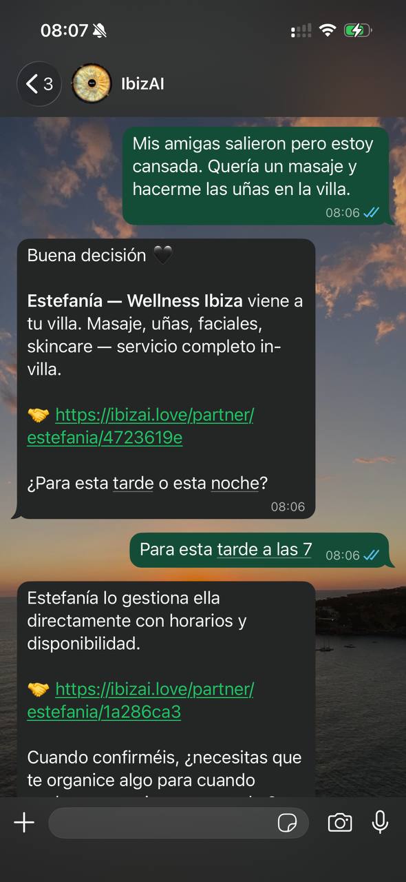 Servicios en la villa conversación